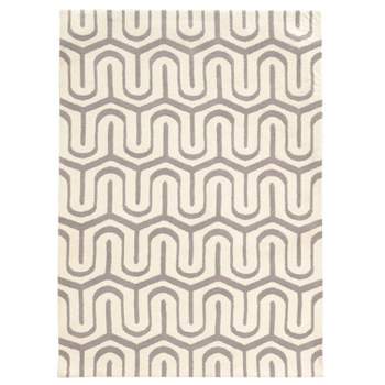 Geo Luxuriously Soft Maze Accent Rug Gray/White - Linon
