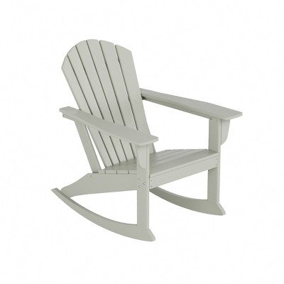 Sand Poly Lumber Adirondack Rocking Chair with Arms