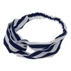 Unique Bargains Women's Fashion Stripe Pattern Cross Elastic Hairband 1 Pc - 4 of 4
