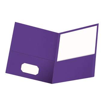 Oxford 2-Pocket Folder, 100 Sheet Capacity, Purple, Pack of 25