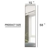 FONTOI Solid Wood Frame Full Length Floor Mirror Modern Dressing Accent for Bedroom Entryway and Boutique Display Spaces, Gray, 58"*15"*0.79" - 2 of 4