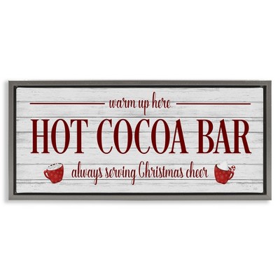 Stupell Industries Hot Cocoa Bar Winter Beverage, 25" x 11"