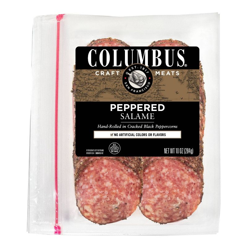 Columbus Peppered Salame Deli Meats - 10oz, 1 of 5