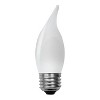 GE 4pk 4W 40W Equivalent Relax LED HD Decorative Light Bulbs Soft White: Dimmable Chandelier E26 Base 2700K 300 Lumens - 2 of 3