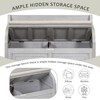 KTMBDW Storage Bench with Storage, Entryway Bench with Comfy Seat and High Back, Rustic Solid Wood Bench for Bedroom, Hallway - 4 of 4