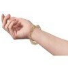 14K Yellow Gold-Plated Tubular Cable Link Bracelet with Cubic Zirconia, featuring a sophisticated love knot design for a touch of elegant sparkle. - 2 of 3