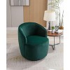 CAVINAS Teddy/Velvet Swivel Accent Chair,Barrel Chair with Wooden Frame and Swivel Base,Modern Upholstered Swivel Living Room Chairs for Living Room - 4 of 4