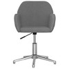vidaXL Swivel Office Chair with Armrest, Comfortable Foam Filling, Modern Style, Light Gray Polyester Fabric, Rotatable Work/Desk Chair - 4 of 4