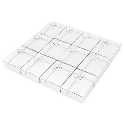  Juvale 12-Pack Silver Jewelry Display Paper Gift Boxes for Anniversaries (2.75 x 3.5 x 1 in) 