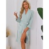 cheibear Women's Durable Luxury Lightweight Spa Resort & Hotel Bathrobe - 2 of 4