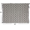 Storied Home Soft Recycled Cotton Blend Throw with Diamond Pattern - 3 of 4