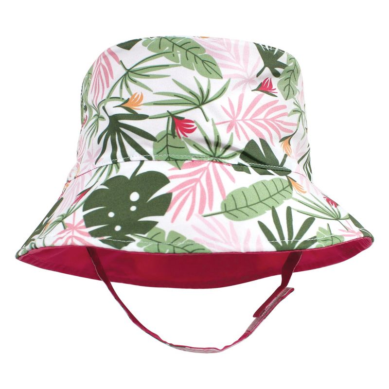 Hudson Baby Infant Girl Sun Protection Hat, Flamingo Tropical, 5 of 8