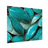 Trademark Fine Art Treechild Turquoise Leafs Wood Slat Art - 2 of 4