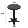 SEVOBAL End Tables Round Wooden Pedestal Side Table with Elegant Connectors for Living Room Bedroom , Black, 22.44"*22.44"*4.92" - 2 of 4