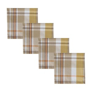 Split P Keaton Plaid Brown Napkin Set Of 4 - 1 of 4