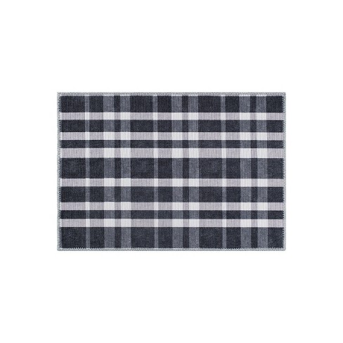 nuLOOM Lenci Modern Plaid Machine Washable Area Rug Light Gray 8x10