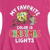 Girls' - SpongeBob SquarePants - My Favorite Color Is Christmas Lights Fit & Flair Cap Sleeve Dress - image 2 of 3