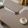 PAGED L-Shape Coffee Table Modern Minimalist Living Room Table with Curved-Panel Supporting Legs, Center Table for Living Room, Study - 3 of 4