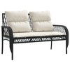 vidaXL Garden Sofa Set Black, Cream White - 4 of 4