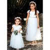 2Bunnies Paisley Lace Tulle Short Sleeve Flower Girl Dress - 3 of 4