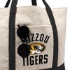 University of Missouri Mizzou Tigers Arched School Name Canvas Tote Bag With External Pocket, Reusable Shoulder Bag for Shopping, School, Beach - 2 of 4