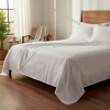 T-310 White Blended 6MM Satin Stripe Bed Sheets By Rifz Textiles - 3 of 4