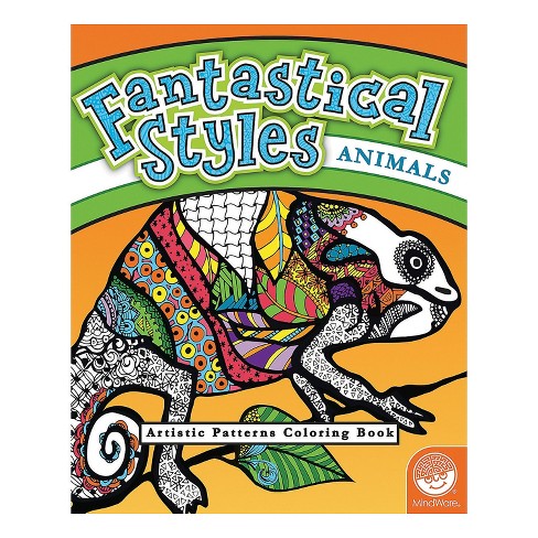 Download Mindware Fantastical Styles Animals Coloring Books Target