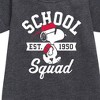 - Peanuts - Snoopy School Squad Graphic Short Sleeve Fleece Dress - 2 of 4