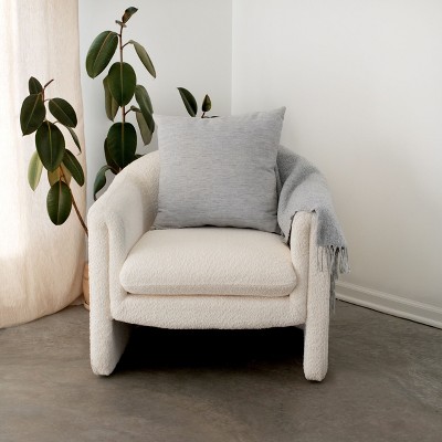 Shadow Pinstripe 100% French Linen 20" Square Pillow Sham
