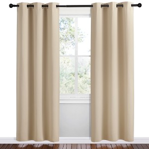 NICETOWN Grommet Top Blackout Curtains, Thermal Insulated Noise Reducing Window Drapes (Set of 2) - 1 of 4