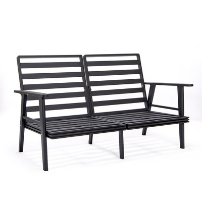 Walbrooke Light Grey Cushioned Aluminum Outdoor Loveseat
