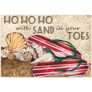 Olivia's Home Sand in Your Toes Doormat 22" x 32" Coastal Indoor Outdoor Floor Mat Beach Theme Entry Accent - 1 of 3