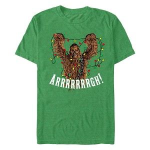 Men's Star Wars: A New Hope Christmas Chewbacca Lights T-Shirt - 1 of 3