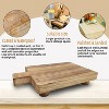 Attop 2-Piece Handmade Wooden Tray (10.8x6.9 Inch, Wood Color) – Bathroom/Kitchen Decor for Soap, Plants & More - 4 of 4