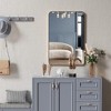 Black 24x36 Inch Metal Arch Bathroom Mirror with Elegant Design for Modern Vanity D�cor - 2 of 4