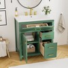 Whisen 30" Bathroom Storage Cabinet Bathroom Vanity with Ceramic Sink and Adjustable Shelf - 2 of 4
