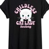 Women's - Instant Message - Childless Cat Lady Society Oversized Graphic T-Shirt - 2 of 4