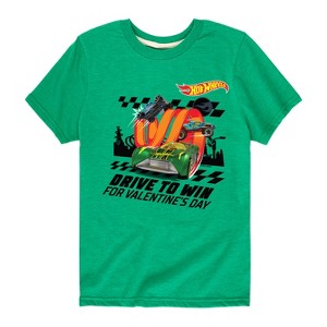 Boys' - Hot Wheels - Valentine's Drive to Win Short Sleeve Graphic T-Shirt - 1 of 4