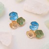 SOHI Women's Ocean Blue:Olive Green The Small Lilypad Stud Earrings - 2 of 4