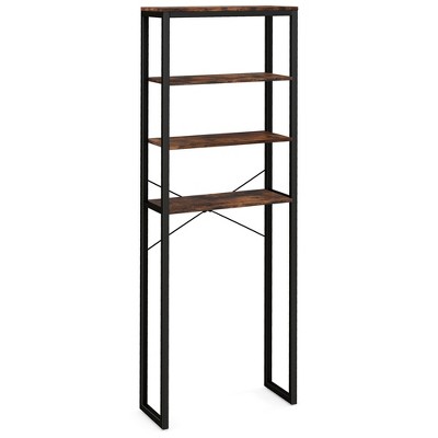 Costway 3-tier Over-the-toilet Storage Rack Bathroom Organizer Space Saver  Rustic Brown : Target