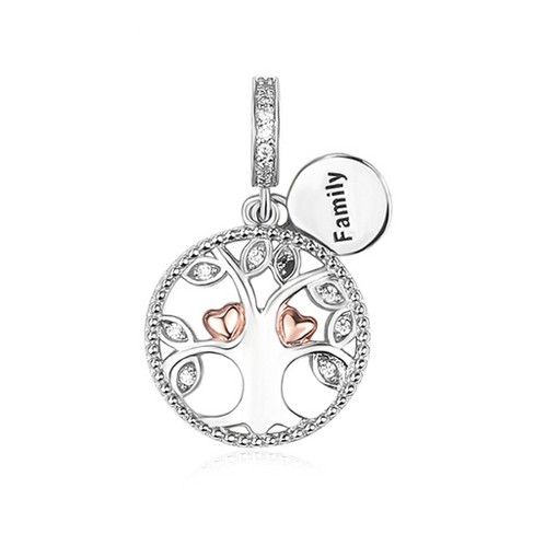 Family Tree Charm For Women Cz Sterling Silver European Bead For Bracelet Ginger Lyne Collection Target