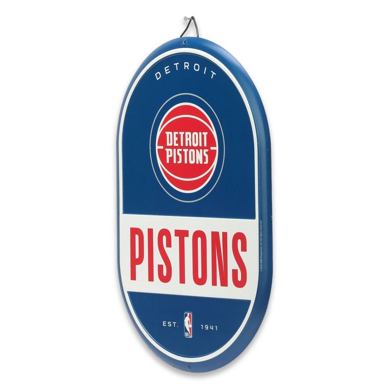 NBA Detroit Pistons Embossed Metal Pill Wall Sign, 2 of 5