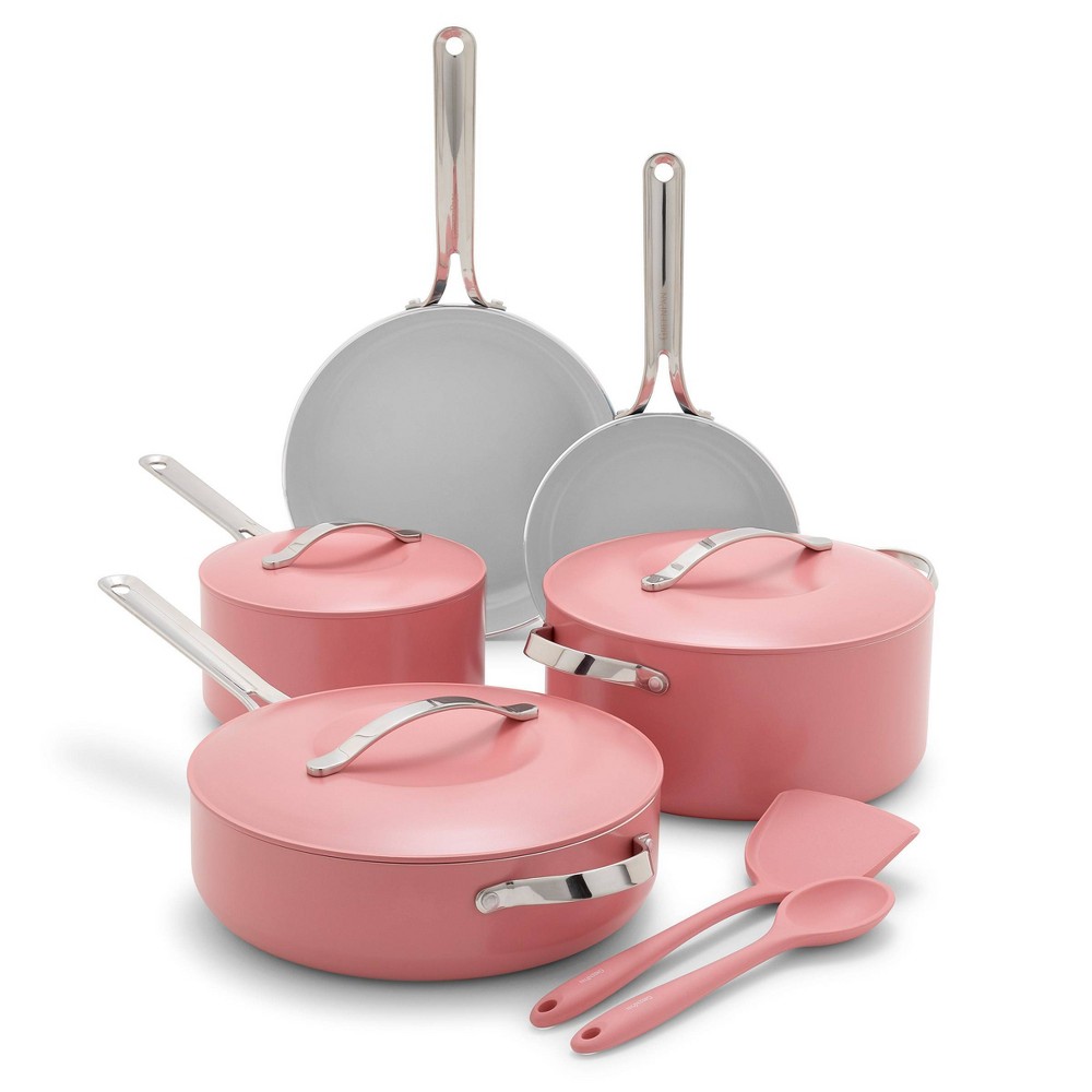 Photos - Bakeware Green Pan GreenPan Nova 10pc Ceramic Nonstick Aluminum Cookware Set Coral 