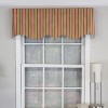 RLF Home Dell Stripe Regal 100% Cotton with Fully Lined 3" Rod Pocket Valnance for Windows 50" x 17" Watermelon - 2 of 4