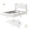 TROPOW  Boucle Bed Frame with Storage Headboard - Charging Station, LED Lights, Upholstered Platform Bed Frame with 4 Storage Drawers - 4 of 4