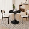 NicBex 32" Modern Round Dining Table with Printed White Marble Table Top, End Table for 4, Leisure Coffee Table for Dining Room, Living Room - 2 of 4