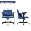 Swivel Office Chair with Adjustable Seat Height and Back, Foldable Armrest, Comfy Task Chair for Study Rooms, Bedroom-Tanpinhause - 3 of 4