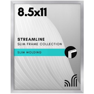 Americanflat Thin Picture Frame with shatter-resistant glass - Horizontal and Vertical Formats for Wall and Tabletop - 1 of 4