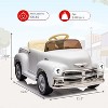 Licensed Chevrolet 12V Ride On Car for Kids 3-5, 2 Speeds, Front &Ear Headlights, Seat Cushion, Music, Parent Remote - 2 of 4