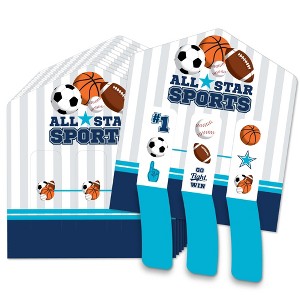 Big Dot of Happiness Go, Fight, Win - Sports - Baby Shower or Birthday Party Game Pickle Cards - Pull Tabs 3-in-a-Row - Set of 12 - 1 of 4